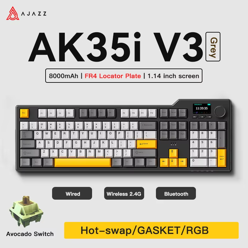 Gaming Keyboard Tkl - Ajazz AK35I V3/V4 MAX Tri-Modus Kabelgebundene