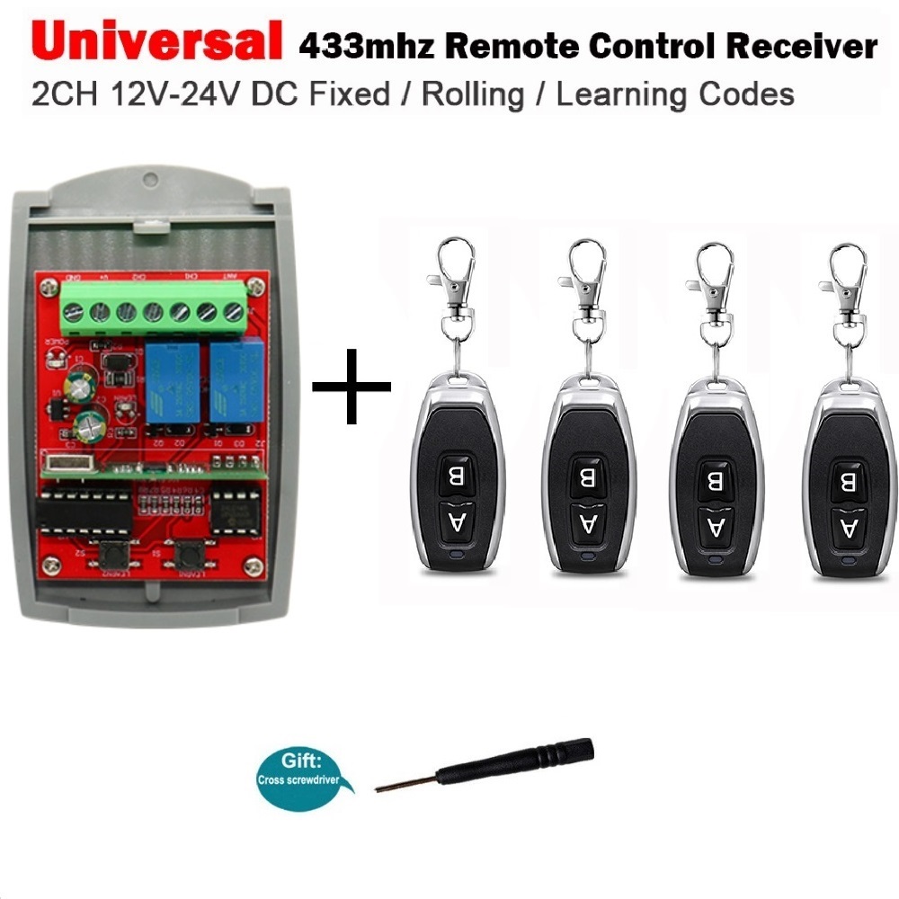 Switch Opener Tool - Universeller 2-Kanal 12V-24V Garagentor empfänger 433MHz