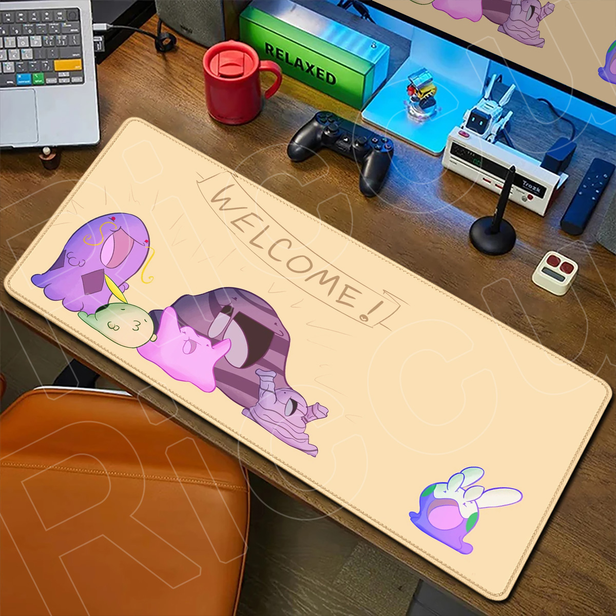 Gaming Keyboard Top - 900x400mm Computer-Tastatur-Desktop-Matten, Hot Gaming Anime P-Pokemon