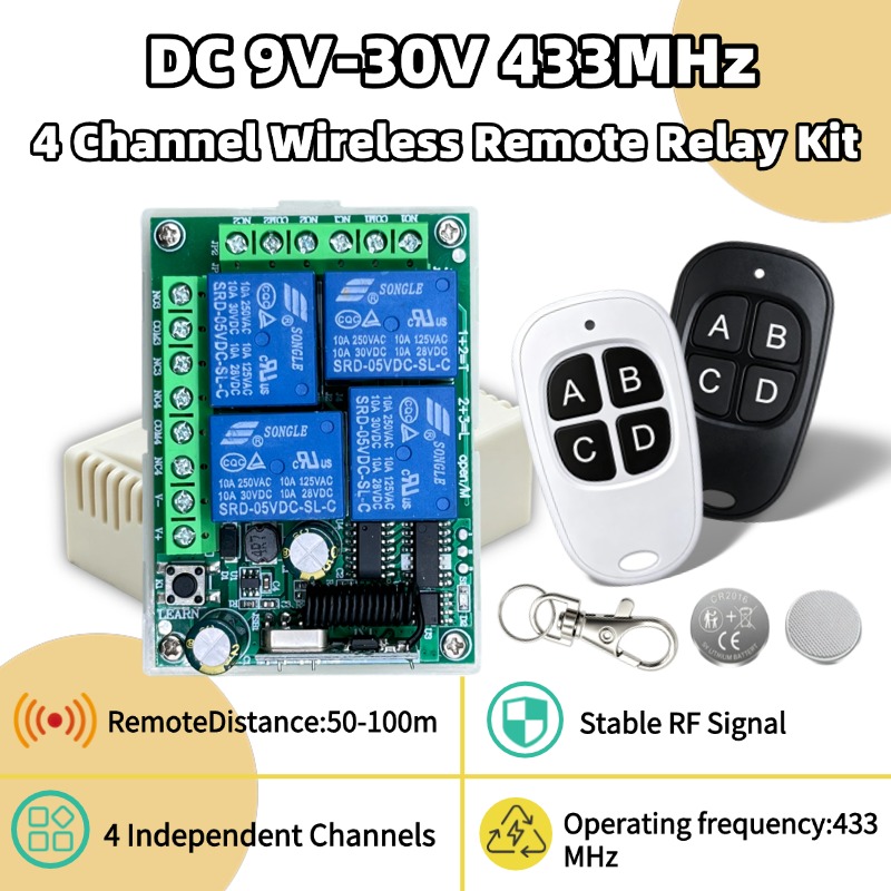 Switch Opener Tool - 433MHz Universelle Drahtlose Fernbedienung DC 12V
