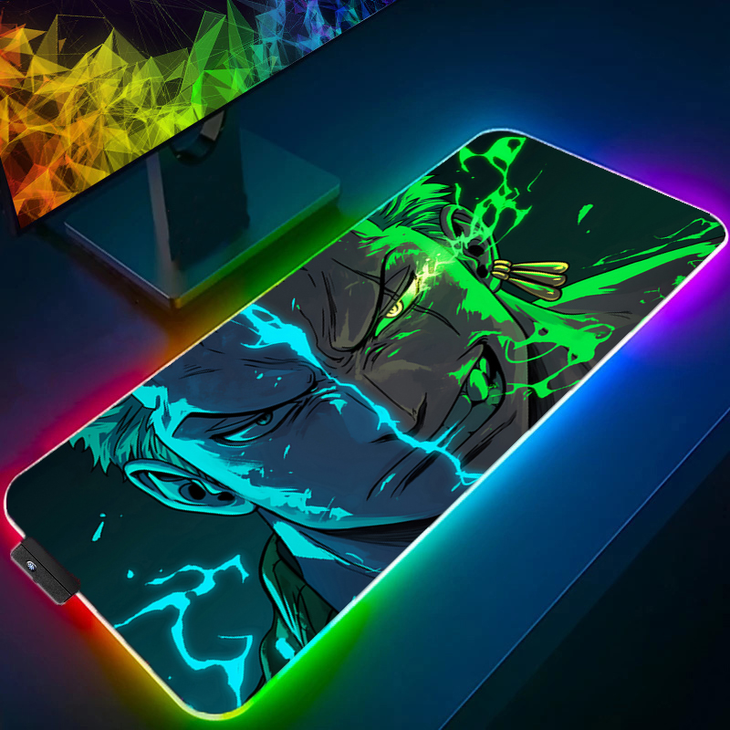 Gaming Keyboard Easy To Clean - ONE PIECE Zoro Mauspad RGB Gaming