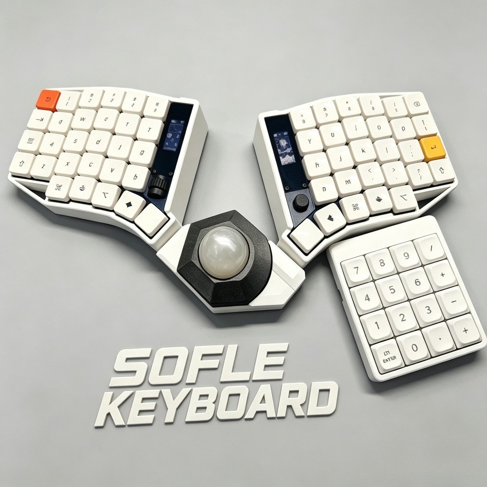 Mechanical Switch Tester - Sofle/Coren Low-Profile Split-Tastatur-Kit Kabellos RGB Hot-Swap