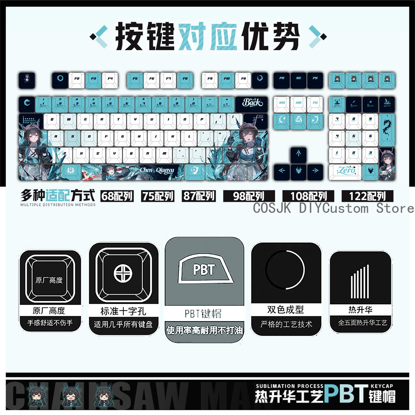122 Tasten Anime Chen Qianyu A – Gaming Keyboard Top Bewertung und Preis