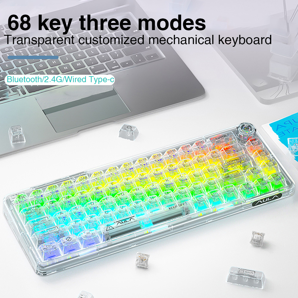 F68 60 % kompakte, transparent – Keyboard Gaming Transparent Bewertung und Preis