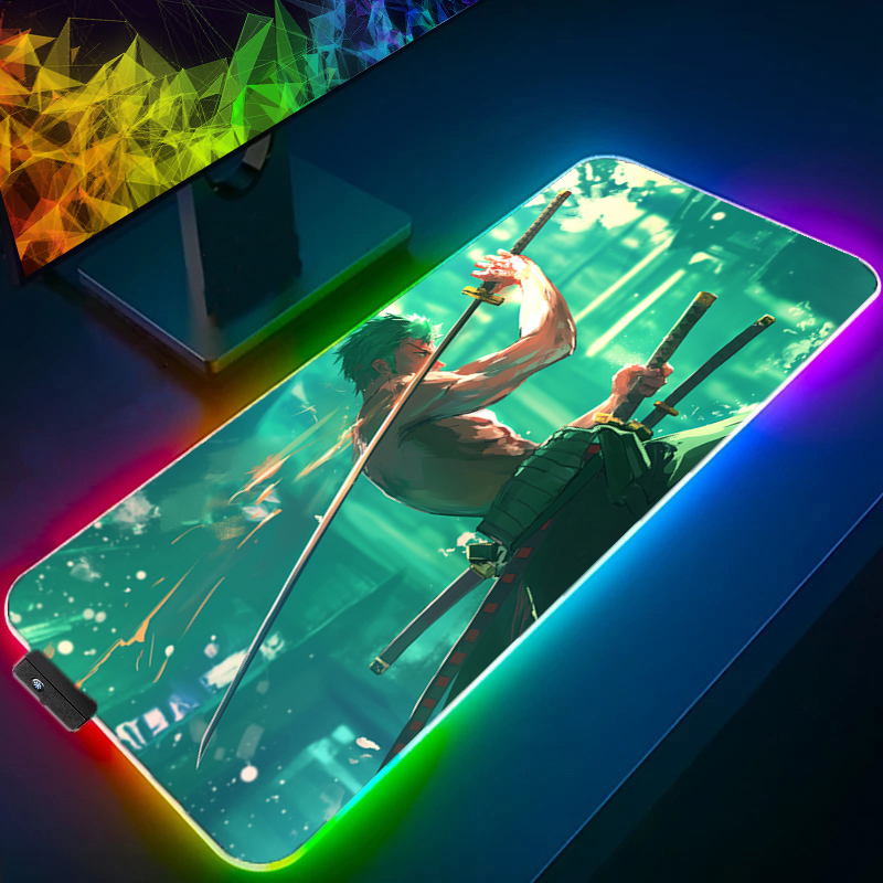 ONE PIECE Zoro Mauspad RGB Gam – Gaming Keyboard Easy To Clean Bewertung und Preis
