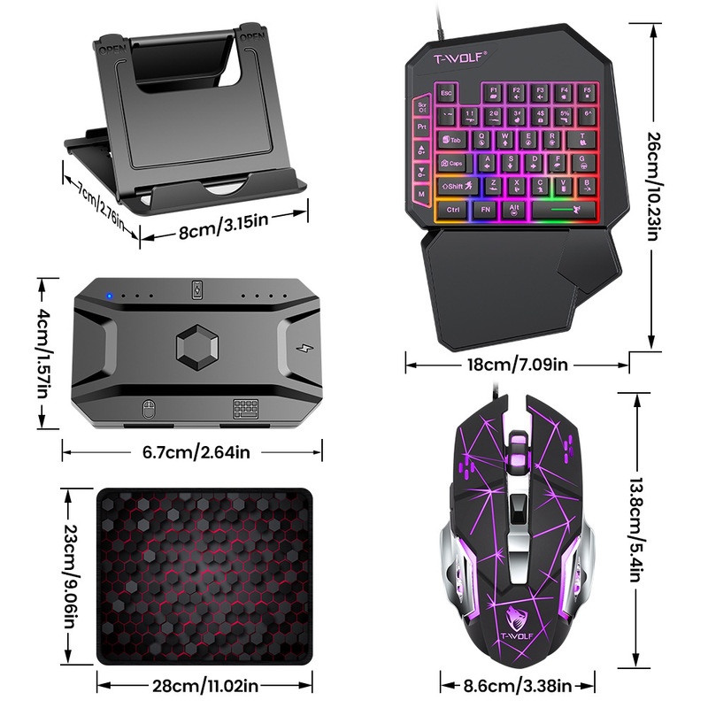 T-Wolf Tf950 5-in-1 Einhand-Ga – Gaming Keyboard And Mouse For Xbox Bewertung und Preis