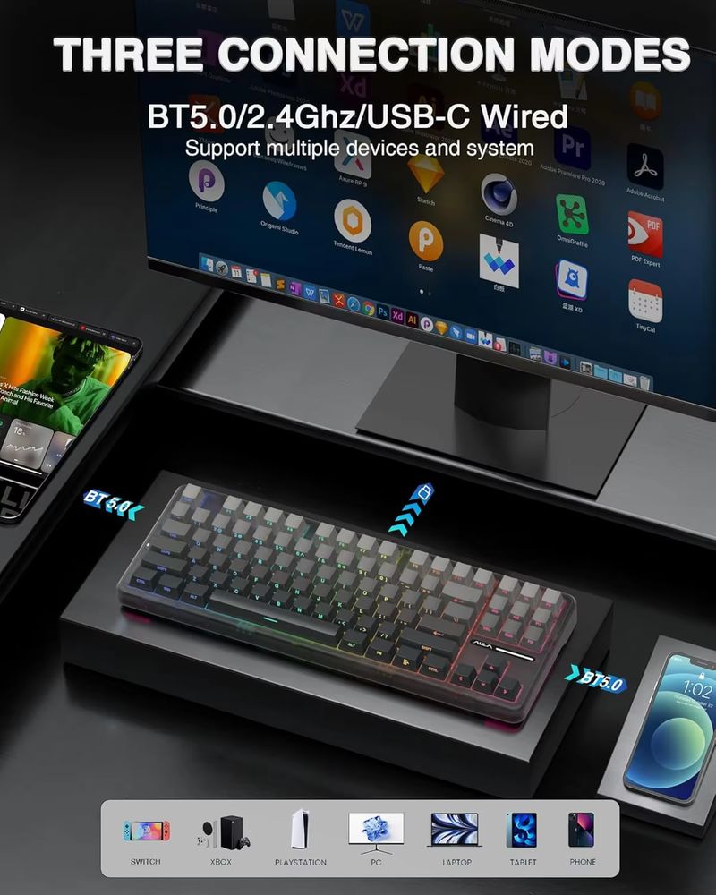 Aula F87 Kabellose Mechanische – Gaming Keyboard Tkl Bewertung und Preis